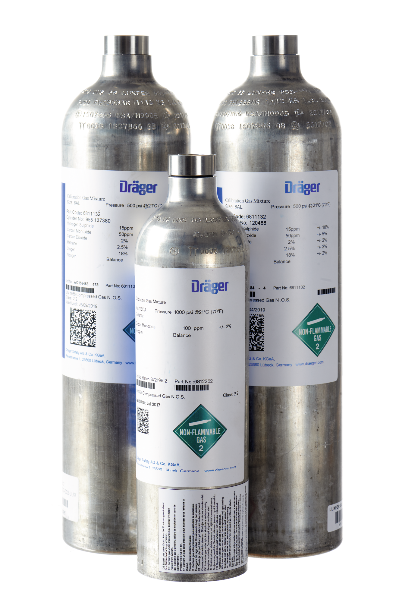 test gas 58L 0.5ppm PH3/N2