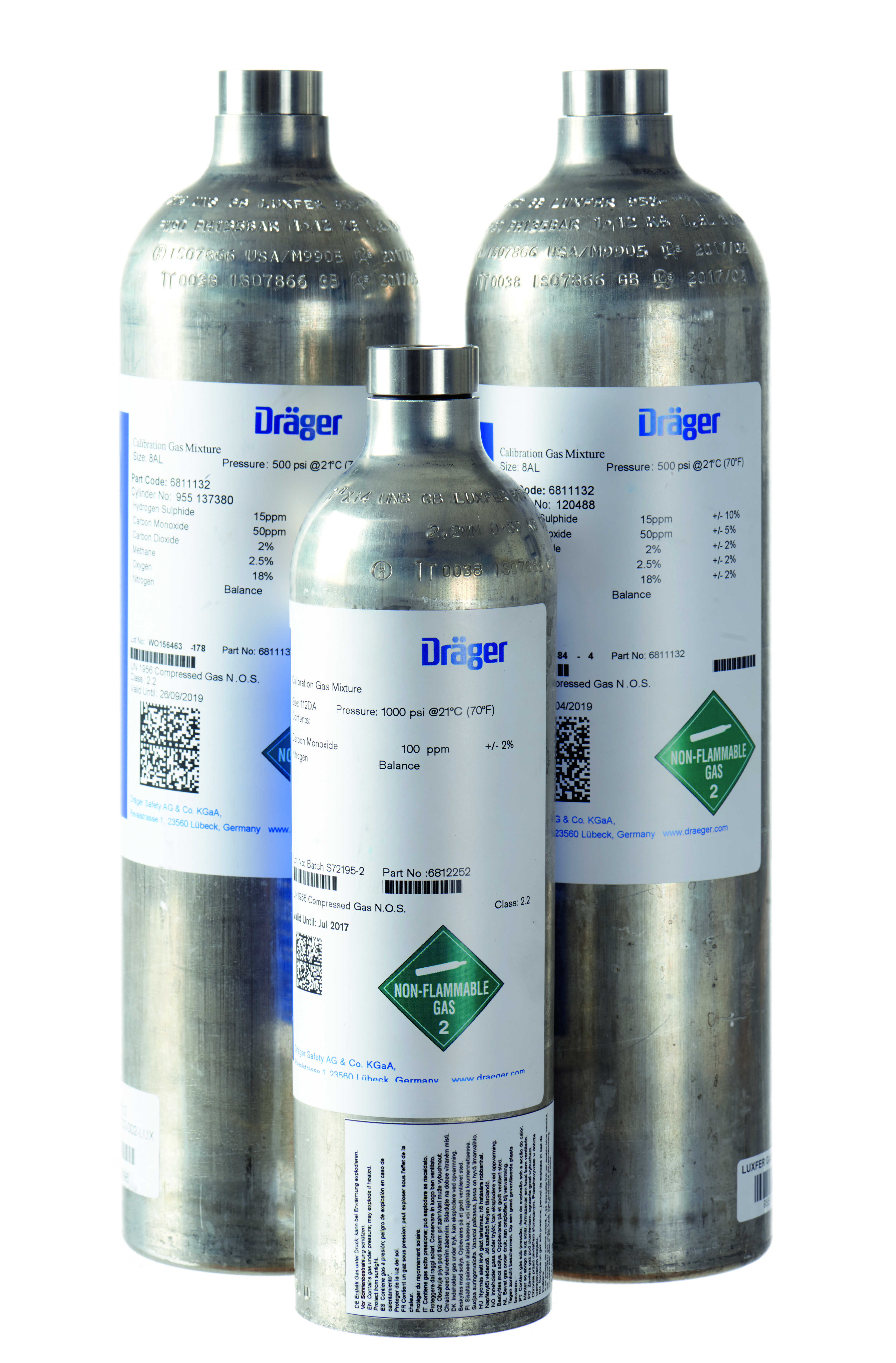 Testgas 34L, 50 Vol.-% CH4/N2