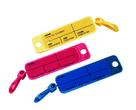Etichete nume utilizator, galben (set  10 buc.)